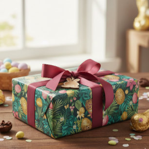 Papel De Regalo Playa de las hojas de primavera tropical de Semana