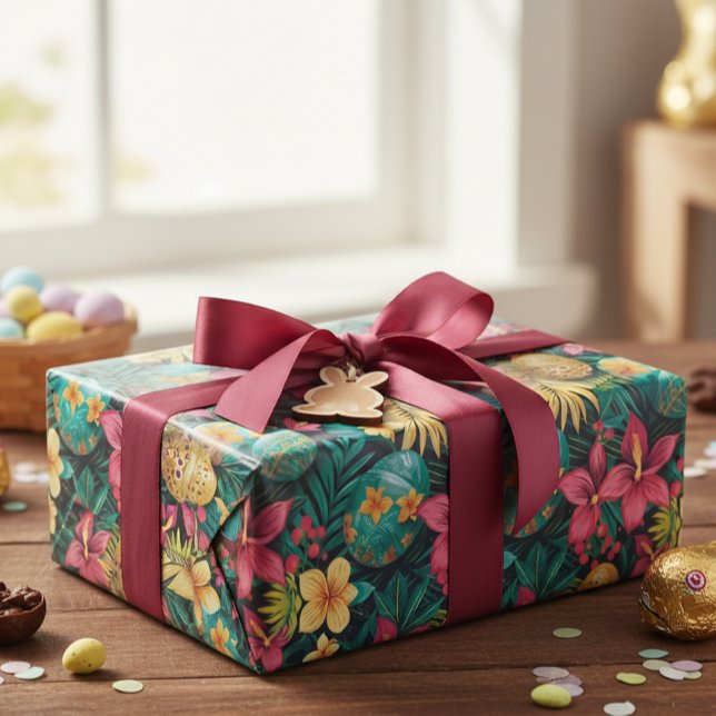 Papel De Regalo Playa de las hojas de primavera tropical de Semana (Subido por el creador)