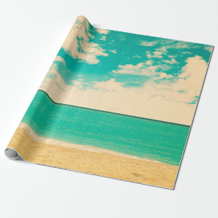 Papel De Regalo Playa retro, retro, poster, foto, fondo