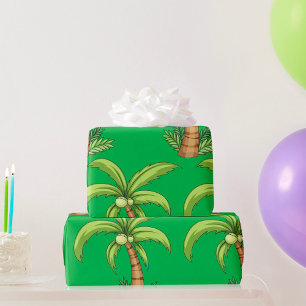 Papel De Regalo Playa Tropical Palm Tree y Isla Vibes