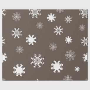 Papel De Regalo Playas de Nieve Monocromática De Tono Gris Marrón 