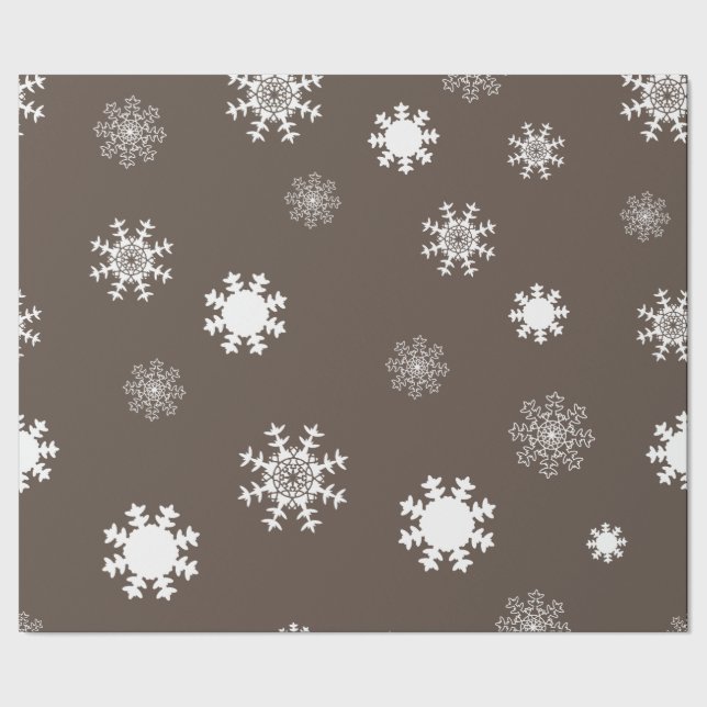 Papel De Regalo Playas de Nieve Monocromática De Tono Gris Marrón  (Costura)