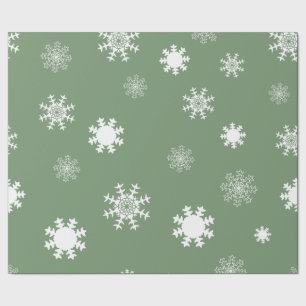 Papel De Regalo Playas de nieve Monocromática Verde Ligera