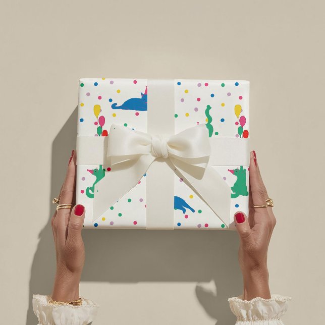 Papel De Regalo Playful Cats Purrfect Birthday Party (Subido por el creador)