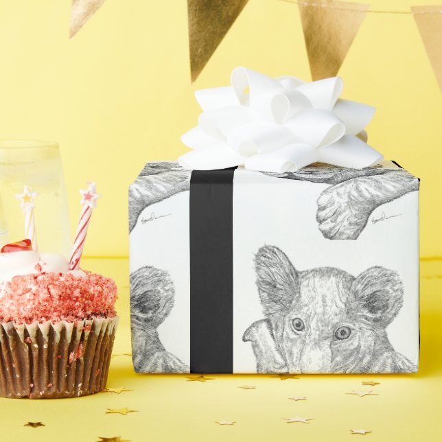 Papel De Regalo Pluma y tinta de la Cubierta de León (Fiesta de cumpleaños )