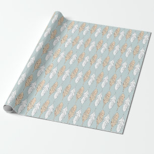 Papel De Regalo Plumas de pintura de plaquetas