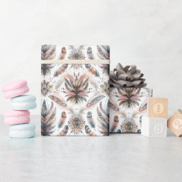 Papel De Regalo Plumas Feroces