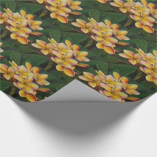 Papel De Regalo Plumeria del arco iris