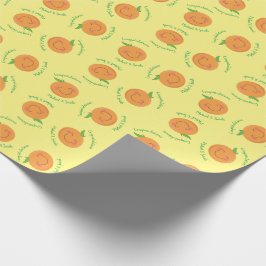 Papel De Regalo Poco Cutie Tangerine Baby Shower Sexo Neutral