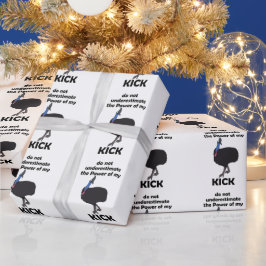 Papel De Regalo Poder de patada de ave Casuario Cita divertida