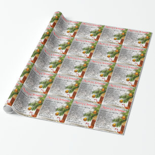 Papel De Regalo Poema de la novia - diseño del navidad
