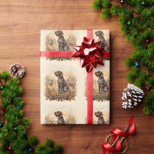 Papel De Regalo Pointer Alemán de Pelo Cargado