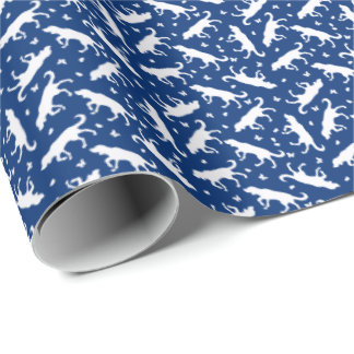 Papel De Regalo Pointers and Butterflies (Blue) Wrapping Paper