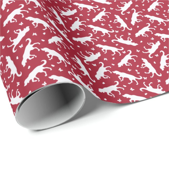 Papel De Regalo Pointers and Butterflies (Red() Wrapping Paper (Esquina del rollo)