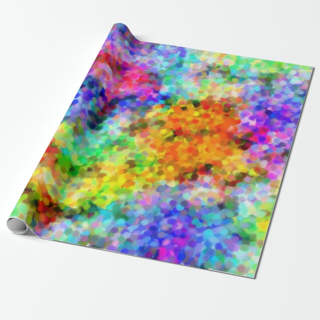 Papel De Regalo Pointillism Chakra (Desenrollado)