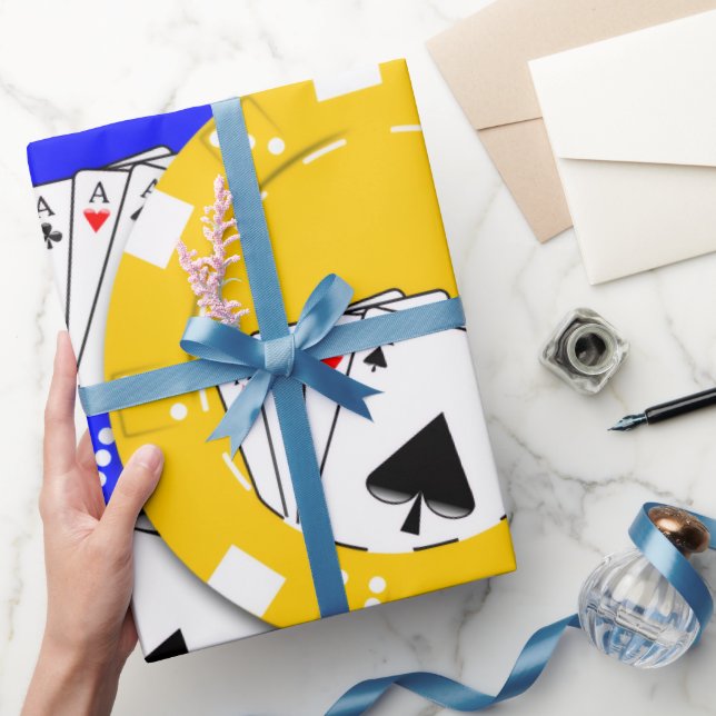 Papel De Regalo Poker Chip  (Regalar)