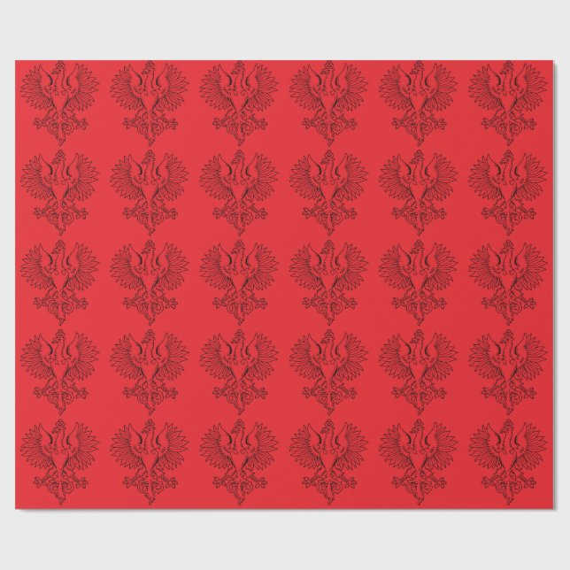 Papel De Regalo Poland's White Eagle Contemporary State Emblem  (Superficie plana)