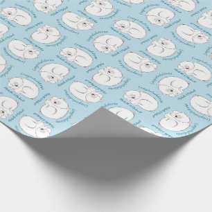 Papel De Regalo Polar Bear Baby Shower Winter Boy Blue