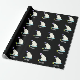 Papel De Regalo Polar Bear divertida ciencia Pun Dark BG