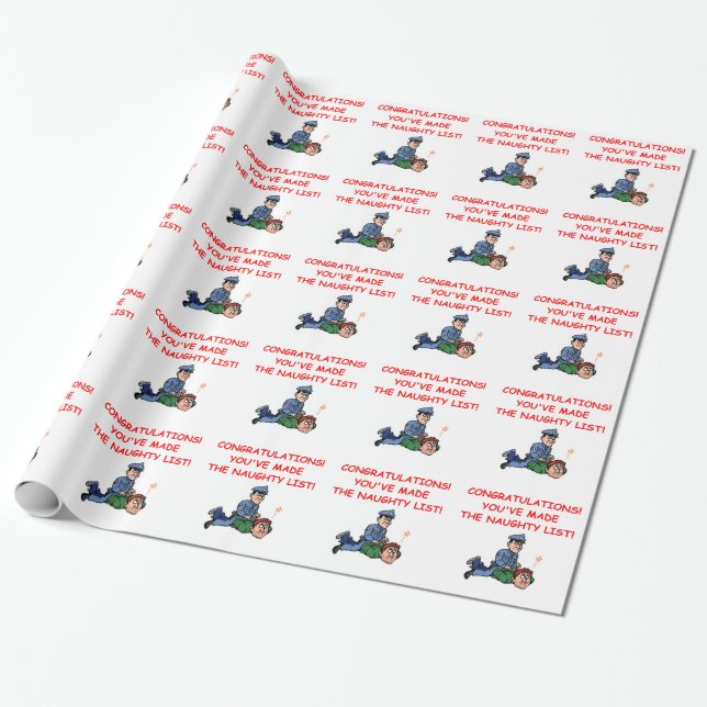 Papel De Regalo policía (Desenrollado)