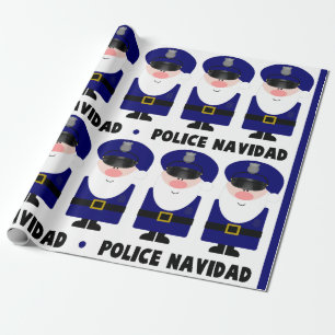 Papel De Regalo Policía Navidad