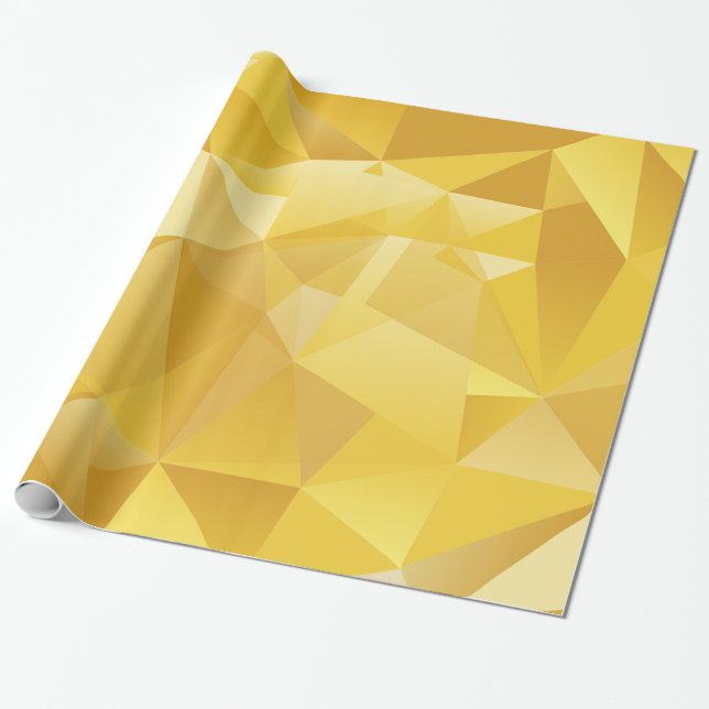 Papel De Regalo Polígono amarillo (Desenrollado)