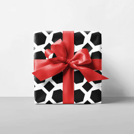 Papel De Regalo Polígonos blancos y negros