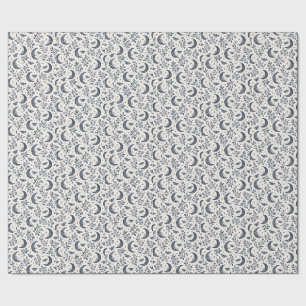 Papel De Regalo Polillas de la Luna Creciente Celestial Marina Bot