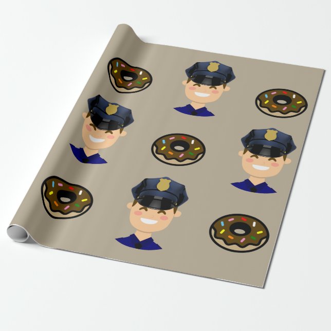 Papel De Regalo Polis y anillos de espuma (Desenrollado)
