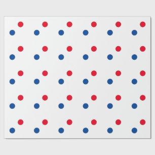 Papel De Regalo Polka azul rojo puntos Personalizado blanco vacaci