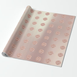 Papel De Regalo Polka Dots Purpurina Sparkly Pearl Rosa Pastel Rub