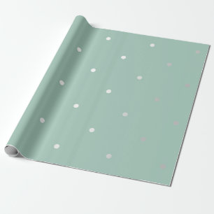 Papel De Regalo Polka Pequeños puntos pequeños Pimita de plata gri