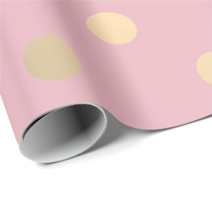 Papel De Regalo Polka puntos pequeños Polvo Polvo Pastel rosado de