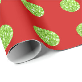 Papel De Regalo Polka puntos Purpurina Mint Spark Red Bright Vivid