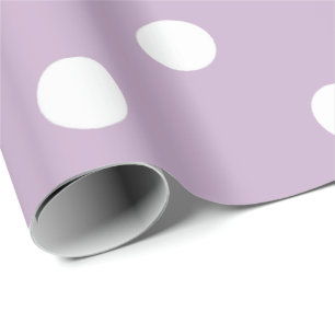 Papel De Regalo Polka Small White Dots Purple Lavender Amethyst