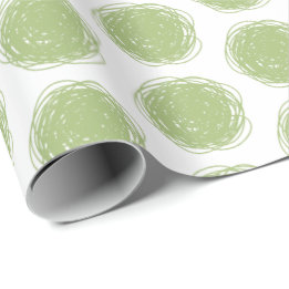 Papel De Regalo Polka verde y blanco rescata