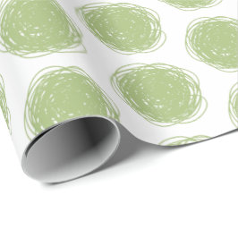 Papel De Regalo Polka verde y blanco rescata