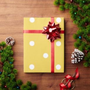 Papel De Regalo Polkadot amarillo