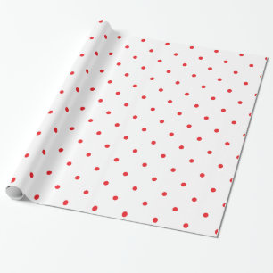 Papel De Regalo Polkadots rojo pequeño