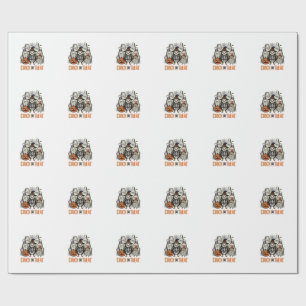 Papel De Regalo Pollito Divertido O Truco Halloween Gallina Gráfic