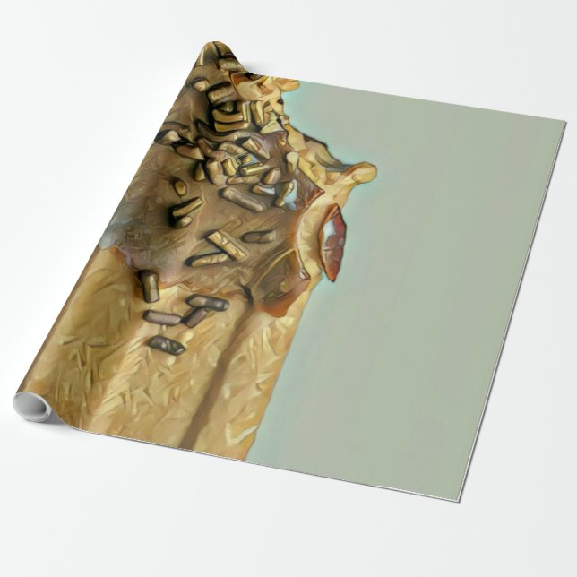 Papel De Regalo Pollitos de helado de chocolate (Desenrollado)