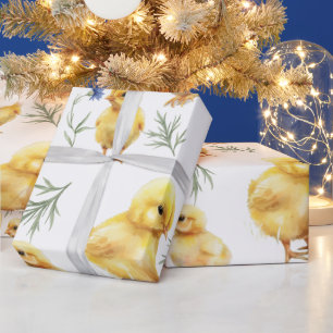 Papel De Regalo Pollo 1er cumpleaños Animales de granja Cumpleaños