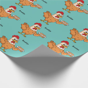 Papel De Regalo Pollo con huevos en el personalizado de placa