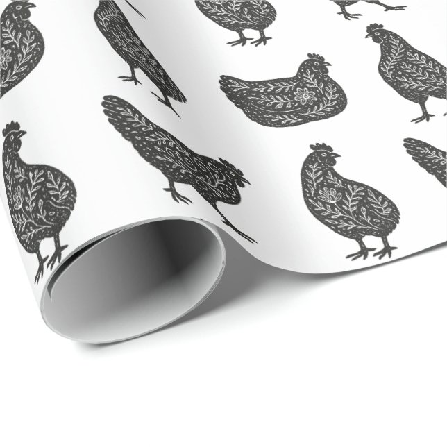 Papel De Regalo Pollos (Esquina del rollo)