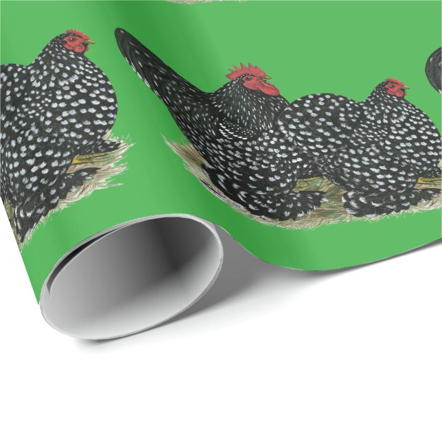Papel De Regalo Pollos con motor Cochin (Esquina del rollo)
