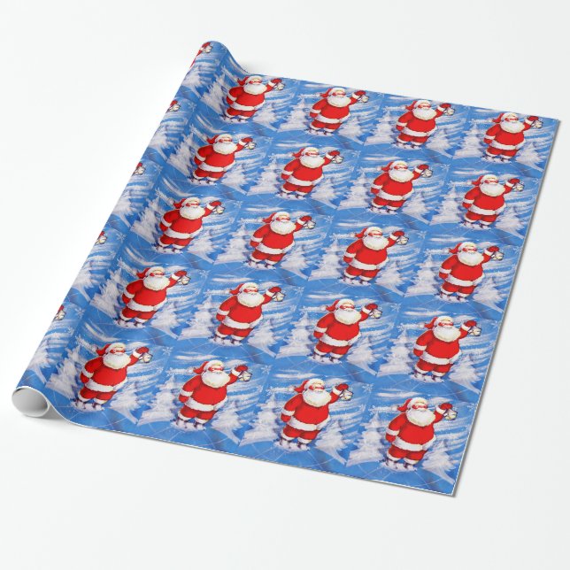 Papel De Regalo Polo Norte Santa (Desenrollado)