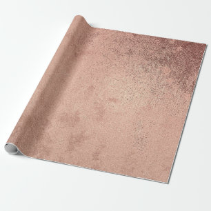 Papel De Regalo Polvo rosa Polvo Oro Grunge Cobre metálico Rojo