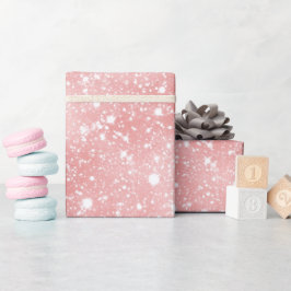 Papel De Regalo Polvo suave de color rosa bebé blanco con patrón d