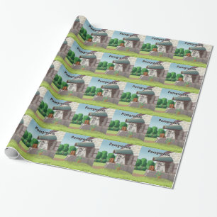 Papel De Regalo Pomerania en granito (Punegranate) Divertido