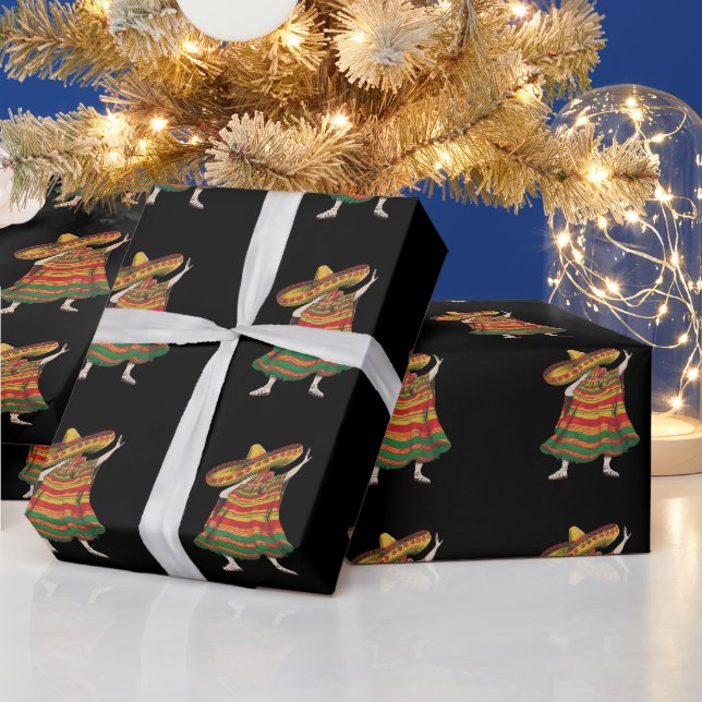 Papel De Regalo Poncho Mexicano Dabbing Cinco De Mayo Fiesta (Vacaciones)